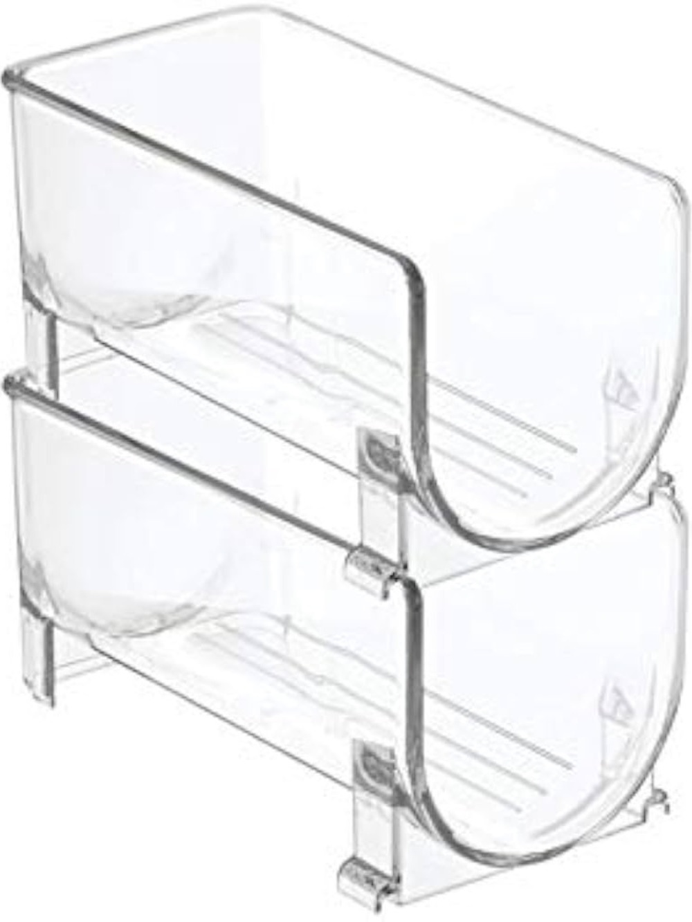 Clear Stackable Storage Bins - 2 Pack